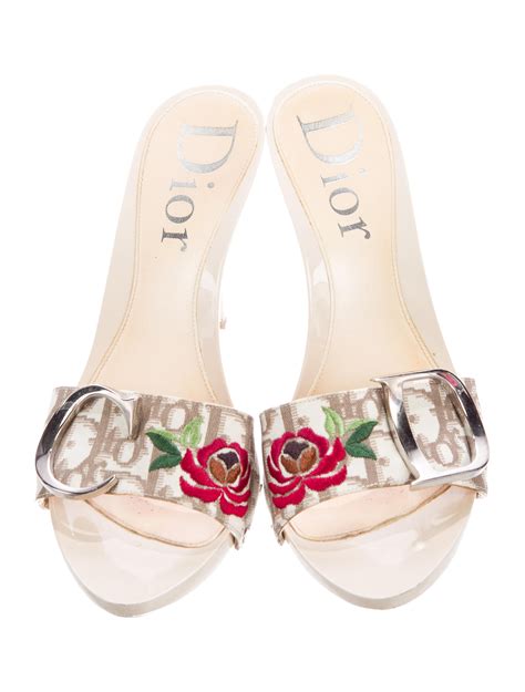 christian dior embroidered sandals|christian dior sandals online shopping.